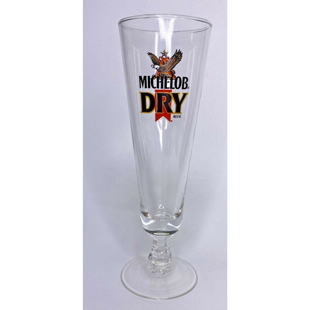 Vintage 1990's Michelob Dry Beer Glass Pilsner Tavern / Bar‎ Style 12 0z U204